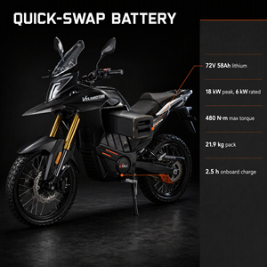 Motocicleta Eléctrica Nueva 2026, 115 km/h, Motor de 18 <span class=keywords><strong>kW</strong></span>, DOT EURO5+ EEC/COC, Batería Extraíble Rápida, Enduro ADV IP67 - Product Image 3