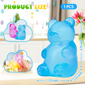 Wholesale Custom Bear <b>Squeeze</b> Bear Maltose Fidget Stress <b>Ball</b> Toys Custom Logo Printed Unisex Products Transparent Sugar Bear - Product Image 3