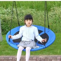Support de balançoire rond portable QIJUN en alliage écologique pour intérieur et extérieur, idéal pour le camping, la maison, le jardin et la cour.