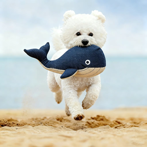 Jouet pour <span class=keywords><strong>chien</strong></span> en peluche de 11,5 pouces, interactif, couineur et à pression, en forme de baleine, pour une action animée et sensorielle - Product Image 3