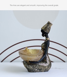 SYL أفريقي أسود للنساء بزخرفة راتنج تايلاندي منزلي تخزين مكتبي ديكورات منزلية إبداعية - Product Image 5