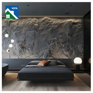 Dekorasyon kullanımı hafif poliüretan yapay taş Faux PU taş duvar paneli 3D kaya duvar panelleri