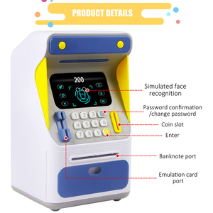 Salvadanaio elettronico simulato riconoscimento facciale bancomat cassa automatica carta Scroll banconota regalo per bambini salvadanaio - Product Image 4