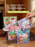 Sachets de collation mignons en forme de dessin animé de qualité alimentaire pour enfants, pochettes auto-scellantes (13,5x13,5cm) pour bonbons, riz glutineux, gâteaux flocon de neige