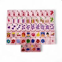 Ensemble de Mahjong américain personnalisé en acrylique nacré, 160 tuiles, monocouche, couleurs et emballage sur mesure, fabrication en usine