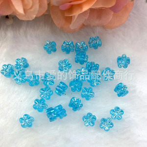 Perles de fleurs en acrylique 6 mm transparentes pour la fabrication de bijoux, emballage en vrac, origine Yiwu, été 2024 - Product Image 5
