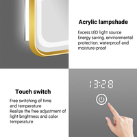 Miroir LED pleine longueur à coins arrondis, personnalisable OEM/ODM, avec contrôle tactile et variateur d'intensité, autoportant ou mural, pour essayage de vêtements