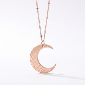 Collar con colgante de luna creciente en oro rosa, plata, oro, aleación negra, estilo bohemio, regalo de joyería unisex - Product Image 5