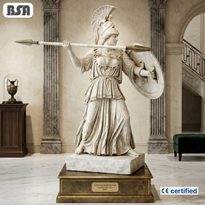 Statua di Atena in Marmo Naturale Personalizzata BSA, Scultura della Mitologia Greca Antica per Decorazione di Ville e Hotel - Product Image 1
