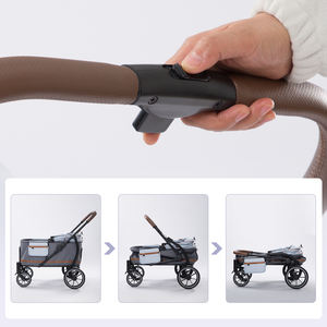 Vente en gros de poussettes pour chiens de grande taille, de haute qualité, rondes, à six sections, pliables - Product Image 4