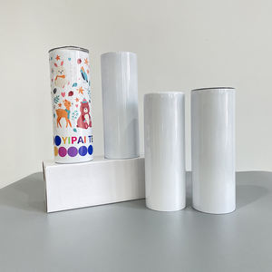 USA 50PCs RTS L Shape Bottom Tumbler 20oz Blanco Sublimación en blanco Absolutamente Flat Edge Skinny Straight Tumblers para DIY - Product Image 5
