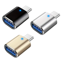 Adaptateur Mini OTG D1157 en aluminium USB-C/USB 3.1 Type C mâle vers USB 3.0/30 femelle, adaptateur Tipo C vers USB 3.0 OTG