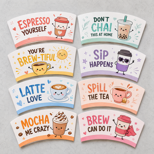 ปลอกแก้วกาแฟกระดาษแข็งสีขาวพิมพ์ลายตามสั่ง ทนความร้อน พิมพ์สีเต็มรูปแบบ ขั้นต่ำ 100 ชิ้น สินค้าแบรนด์ DTC - Product Image 2