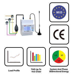Compteur d'énergie WiFi triphasé EM4373-WiFi 3*120/230/240...400V 0.5~20(100)A, moniteur de consommation d'énergie WiFi EM4373-WiFi - Product Image 2