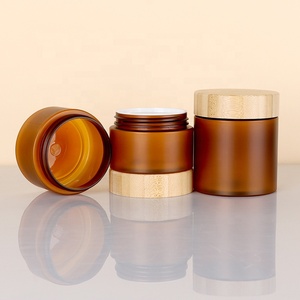 Pot de crème pour le corps personnalisé de luxe 150ml 250ml 150g Pots de crème givrée avec couvercle en bambou - Product Image 6