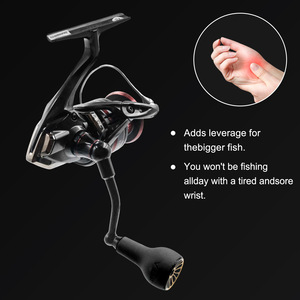Poignée de moulinet de pêche Shimano Vanford 63 mm en fibre de carbone 27 mm TPE noir et or, pièce de conversion F17384B - Product Image 2