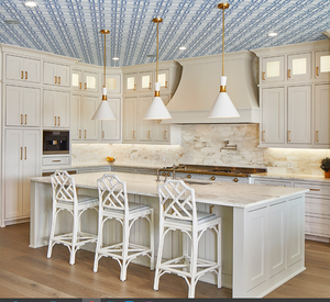 Armoires de cuisine modernes en bois massif et laquées avec style Shaker Armoires de cuisine de luxe avec design 3D - Product Image 4