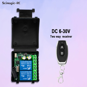 2 Gang Wireless <strong>Remote</strong> <strong>Control</strong> <strong>Switch</strong> 433Mhz 2CH Controller Relay Receiver for Lamp Pump Motor Light Door DC 6V-30V - Product Image 2
