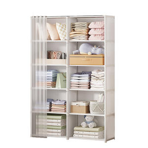 Armoire portable JYYGFC à quatre niveaux, organisateur de vêtements en métal pliable, support rectangulaire pour rangement de chambre - Product Image 5