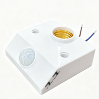 Support de lampe détecteur infrarouge PIR E27, détection à 360°, réglage de la sensibilité au Lux, temporisation, AC110-240V, Max 60W, lumière à détection de mouvement humain, économie d'énergie