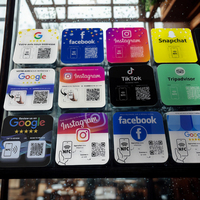 120x120mm Plaque Acrylique NFC Avis Google en Français