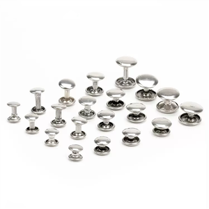 Fixation à vis Rivets à double capuchon <span class=keywords><strong>pour</strong></span> <span class=keywords><strong>sangle</strong></span> de sac en cuir Rivets double face 3mm-20mm Clou décoratif - Product Image 3