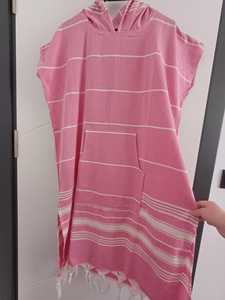 New Turkish Cotton <b>Poncho</b> Hooded Colorful Virgo Model Quick Drying Water Absorbent Washable Standard Good Quality Beach Pool Spa - Product Image 2