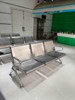 Chaises d'attente modernes en acier inoxydable de haute qualité, personnalisées, 3 places, pour les salles d'attente des hôpitaux, les salles de sport, les cabinets dentaires, garantie de 5 ans