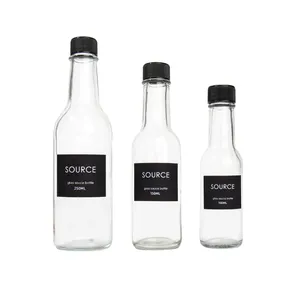Wholesale 100mML 150ML 250ML Tall Transparent Sauce Glass Bottle For Ketchup