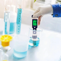 Testeur de qualité de l'eau Pentype multi-paramètres 5-en-1 (pH / TDS / EC/Temp/Salinité) pH-mètre numérique pour laboratoire domestique (OEM)