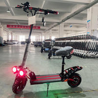 Scooter Eléctrico Plegable de 48V 500W y 10 Pulgadas, Marco de Aleación de Aluminio, Doble Freno de Disco, Amortiguación, Scooter Eléctrico para Adultos, Carga de 150 kg