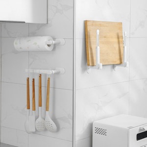 Multifunctional Durable Self Adhesive <b>Wall</b> Mount Hanger Hooks L-shaped Telescopic Hooks for Bathroom Door Kitchen <b>Storage</b> - Product Image 2
