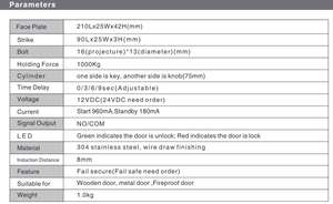 Cerradura Eléctrica <span class=keywords><strong>de</strong></span> Perno, Sistema <span class=keywords><strong>de</strong></span> Control <span class=keywords><strong>de</strong></span> Acceso, Cerradura Eléctrica <span class=keywords><strong>de</strong></span> <span class=keywords><strong>Embutir</strong></span> <span class=keywords><strong>de</strong></span> 5 Cables, a Prueba <span class=keywords><strong>de</strong></span> Fallos, Baja Temperatura/Retardo <span class=keywords><strong>de</strong></span> Tiempo, para Puerta <span class=keywords><strong>de</strong></span> Vidrio, CC 12V NC - Product Image 5