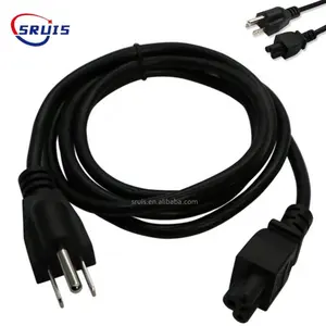 Buena venta Cabl retráctil Suministro Ac Pigtail US 10Ft Cableado Cable de alimentación trenzado Cable de alimentación de 3 pines de extremo abierto