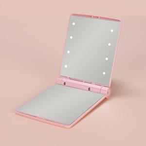 HQ Mixed Proc Discount Girls Mini Handheld LED Makeup <b>Mirror</b> for Daily Travel Cosmetic Tool and Beauty Tool - Product Image 1