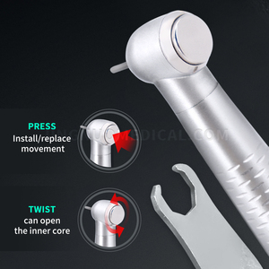 Tốc độ cao Nha Khoa tay khoan với 2/4 lỗ push button Air tuabin 5 LED nhập khẩu Vòng bi gốm - Product Image 4