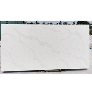 Encimera de cuarzo blanca con venas grises, encimera de cocina prefabricada de fábrica de Vietnam - Product Image 5