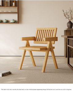 Nuevo producto <span class=keywords><strong>2025</strong></span> Silla de comedor con patas K de madera de goma, estilo minimalista moderno adecuado para muebles de comedor de sala de estar - Product Image 3