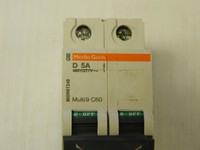 Plc Circuit Breaker Mgn61349 Multi 9 C60 D5a 5a 5 a 277 Volt 2-pole for Warranty Product
