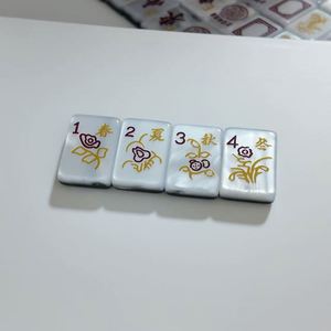 Fichas de Mahjong Americanas Tradicionales de Lujo Premium, 160 Piezas, Borde Negro de Alto Brillo, Melamina/Acrílico, Regalos Empresariales y Corporativos - Product Image 4