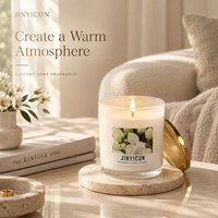 Bougie parfumée personnalisée en mélange de soja dans un bocal en verre avec couvercle, senteurs mélangées, marque privée, vente en gros, parfum d'ambiance pour la maison, bougies cadeaux, OEM