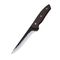Couteau de poche d'extérieur en acier inoxydable, éplucheur de fruits, couteau à fileter le poisson, petit couteau utilitaire 4Cr13 avec manche en bois antiadhésif