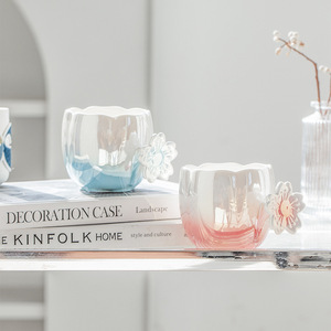 Chaozhou Ceramic Cherry Blossom <b>Mug</b> Pink Purple Blue With Handle For Coffee Gift Present 60 Boxes Set - Product Image 5