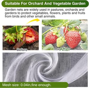 10 X 50FT Jardin Maille Filet <span class=keywords><strong>Arbre</strong></span> Fruitier Plante Filet pour Légumes <span class=keywords><strong>Myrtille</strong></span> Buissons Plante Rangée Couverture Écran Protection - Product Image 4