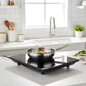Table de cuisson à induction portable 2000W avec commande tactile et écran rétroéclairé, plaque chauffante électrique simple - Product Image 5