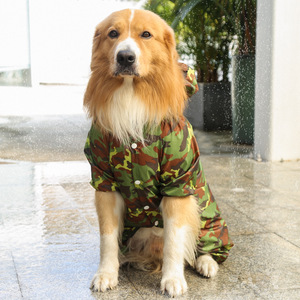 Impermeable para Perros con Diseño de Camuflaje, Ropa de Cuatro Patas para Todas las Estaciones, Color Verde Militar, Talla Grande - Product Image 2