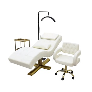 Factory Custom Foldable <b>Adjustable</b> Beauty Lashista Eyelash Massage <b>Table</b> Spa Salon Facial Chair Pink Curve Lash Bed - Product Image 4