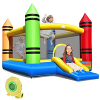WOLONG Château Gonflable Compact en Promotion – Mini Trampoline Gonflable pour Enfants, Idéal pour Jouer à l'Intérieur et à l'Extérieur
