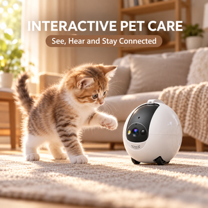 Caméra robot mobile pour animaux de compagnie 4MP pour la surveillance intérieure à domicile avec vision en direct et audio via WiFi - Product Image 6