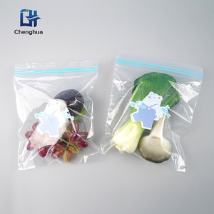 Custom Patterned Transparent Food Storage Bags Pe Zipper Rectangle For Refrigerator Home Use Picnic - Product Image 4